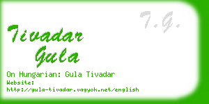 tivadar gula business card